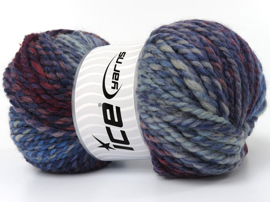 Lot of 4 x 100gr Skeins Ice Yarns SONORA Hand Knitting Yarn Blue Shades