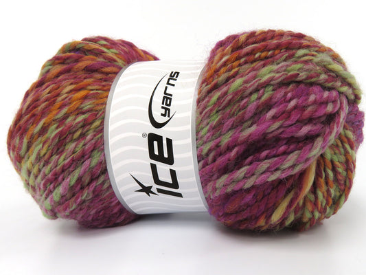Lot of 4 x 100gr Skeins Ice Yarns WINCHESTER Yarn Purple Shades Green Shades Gold