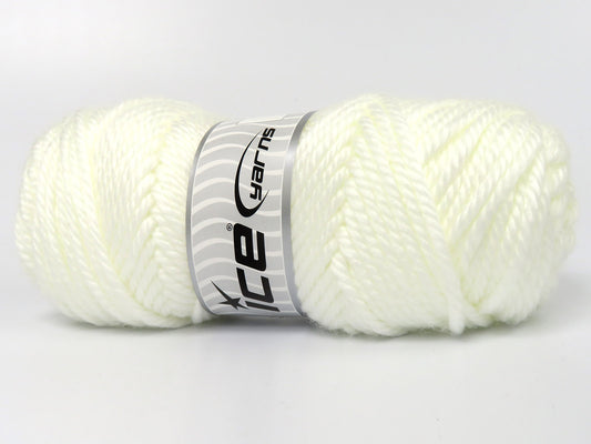 Lot of 3 x 140gr Skeins Ice Yarns PRISCILLA Hand Knitting Yarn White