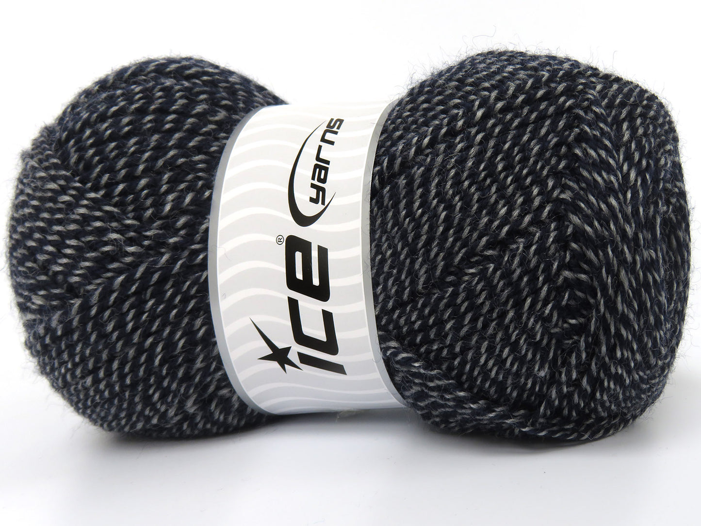 Lot of 3 x 125gr Skeins Ice Yarns FRANCESCA (10% Wool) Yarn Navy Grey