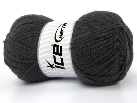 Lot of 4 x 100gr Skeins Ice Yarns Worsted FAVORITE Yarn Anthracite Black