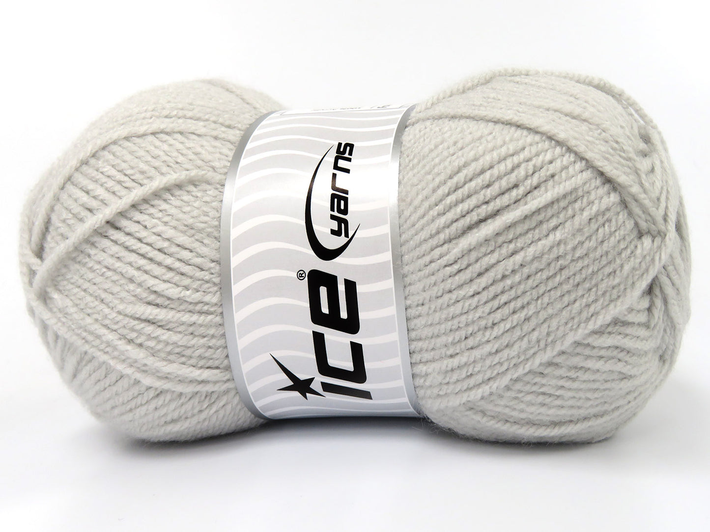 Lot of 4 x 100gr Skeins Ice Yarns Worsted FAVORITE Yarn Light Grey