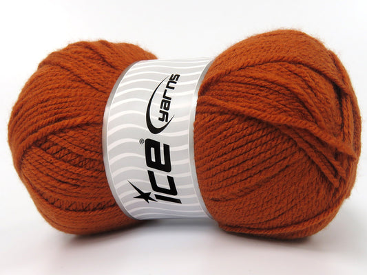 Lot of 4 x 100gr Skeins Ice Yarns Worsted FAVORITE Yarn Dark Orange