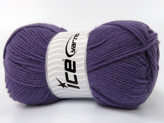 Lot of 4 x 100gr Skeins Ice Yarns Worsted FAVORITE Hand Knitting Yarn Lavender