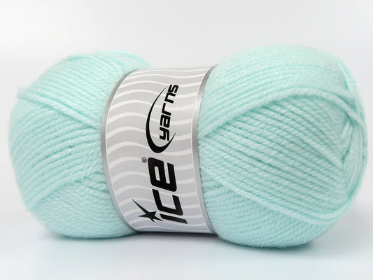 Lot of 4 x 100gr Skeins Ice Yarns Worsted FAVORITE Yarn Mint Green