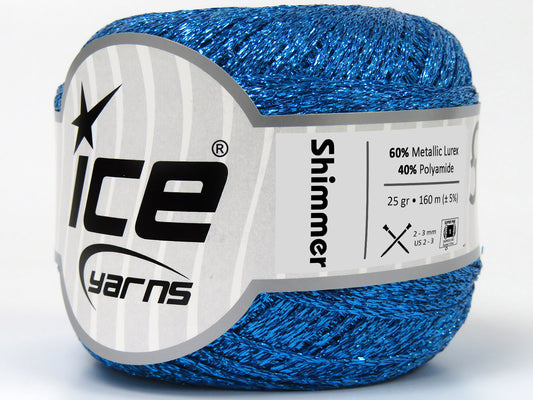 Lot of 6 Skeins Ice Yarns SHIMMER Hand Knitting Yarn Turquoise