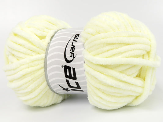 Lot of 4 x 100gr Skeins Ice Yarns CHENILLE BABY (100% MicroFiber) Yarn Cream