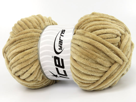 Lot of 4 x 100gr Skeins Ice Yarns CHENILLE BABY (100% MicroFiber) Yarn Light Camel