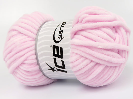 Lot of 4 x 100gr Skeins Ice Yarns CHENILLE BABY (100% MicroFiber) Yarn Baby Pink