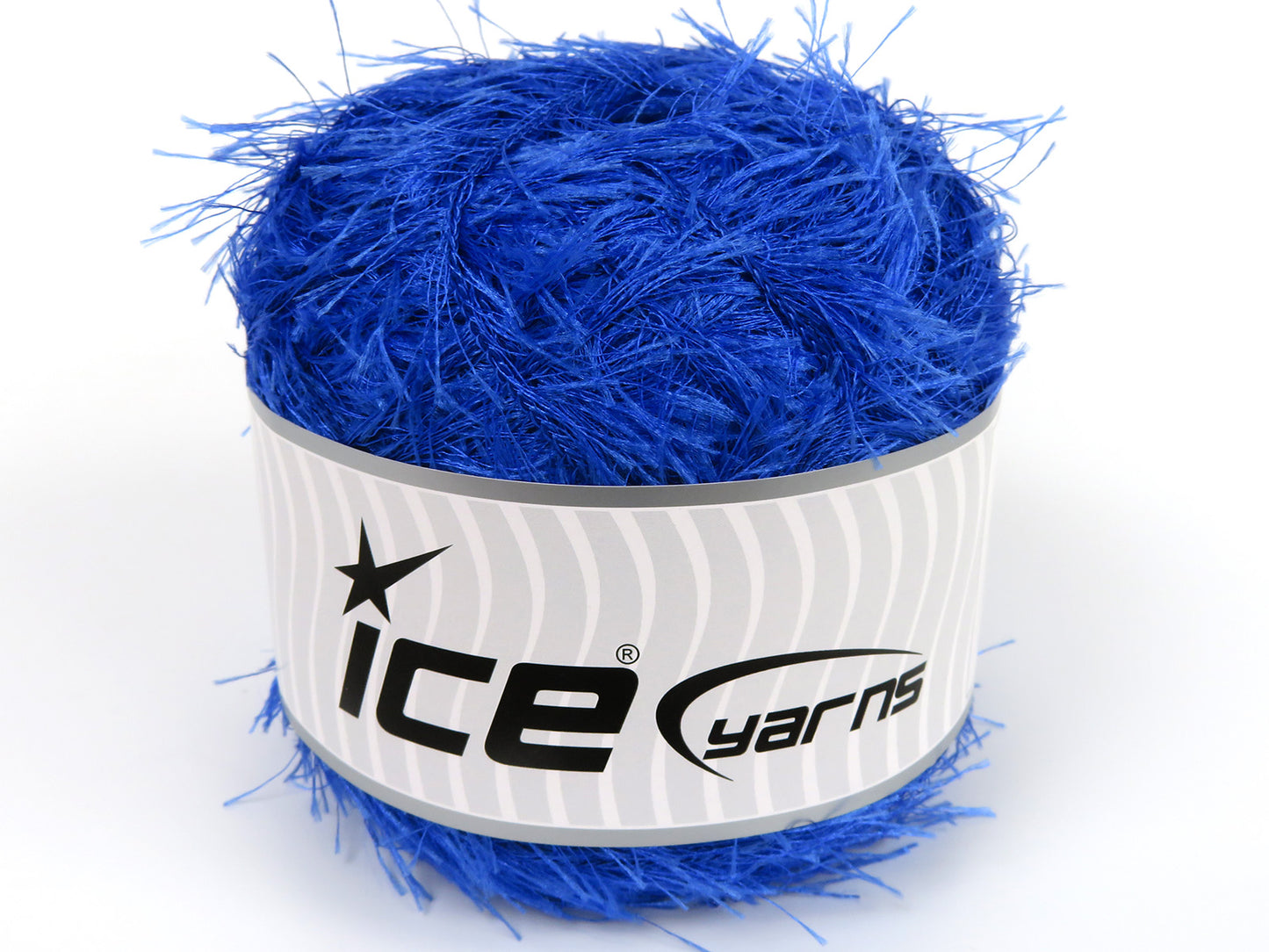 Lot of 2 x 200gr Skeins Ice Yarns CAKES EYELASH Hand Knitting Yarn Blue