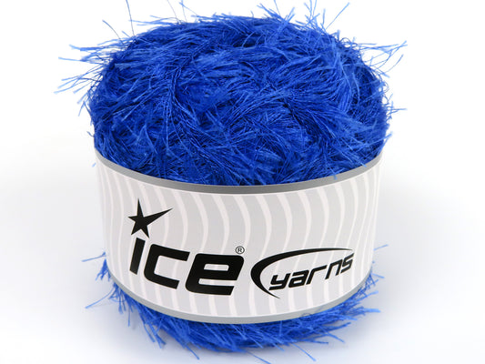 Lot of 2 x 200gr Skeins Ice Yarns CAKES EYELASH Hand Knitting Yarn Blue