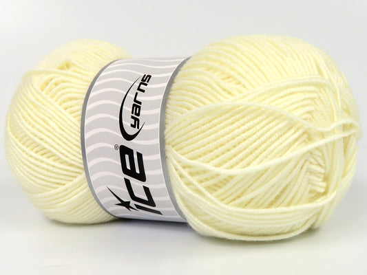 Lot of 4 x 100gr Skeins Ice Yarns SIMPSON Hand Knitting Yarn Light Cream