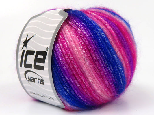 Lot of 8 Skeins Ice Yarns PICASSO Hand Knitting Yarn Pink Shades Blue Shades
