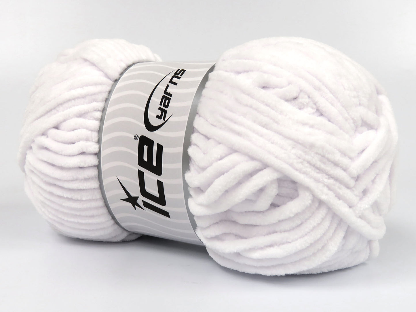 Lot of 4 x 100gr Skeins Ice Yarns CHENILLE BABY (100% MicroFiber) Yarn White