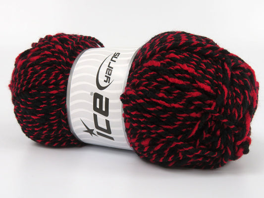 Lot of 4 x 100gr Skeins Ice Yarns LISBON Hand Knitting Yarn Black Red