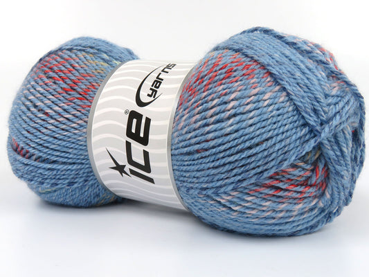 Lot of 4 x 95gr Skeins Ice Yarns AVONDALE Yarn Blue Green Salmon Pink