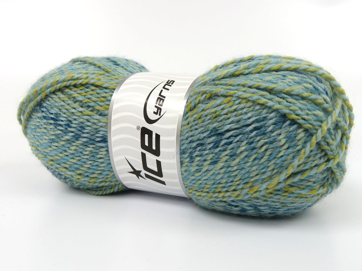 Lot of 4 x 100gr Skeins Ice Yarns PHEIL Yarn Turquoise Shades Gold