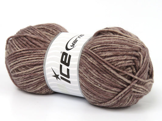 Lot of 4 x 100gr Skeins Ice Yarns LYNNHAVEN SOCK (75% Superwash Wool) Yarn Brown Shades