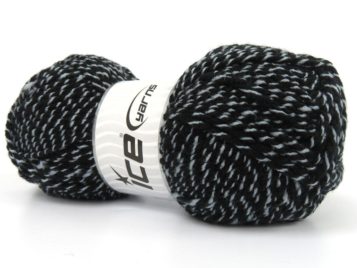 Lot of 3 x 135gr Skeins Ice Yarns CASEY FLAMME Yarn Black Light Blue