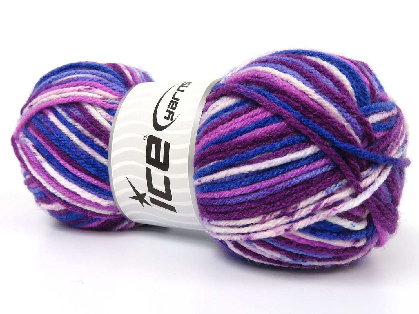 Lot of 4 x 95gr Skeins Ice Yarns SHEALY Yarn Purple Shades Blue Shades White