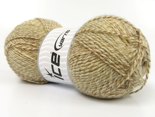 Lot of 4 x 100gr Skeins Ice Yarns KELLY Hand Knitting Yarn Camel Shades Cream