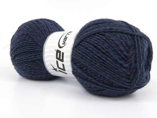 Lot of 3 x 120gr Skeins Ice Yarns EVELYNTON (50% Wool) Yarn Blue Purple