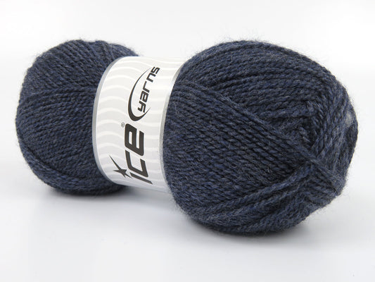 Lot of 4 x 90gr Skeins Ice Yarns COLUMBIA (15% Wool) Yarn Jeans Blue