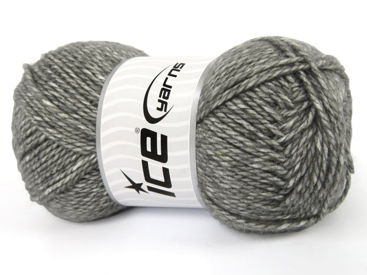 Lot of 4 x 100gr Skeins Ice Yarns RE-STYLE (30% Recycled Cotton) Yarn Grey