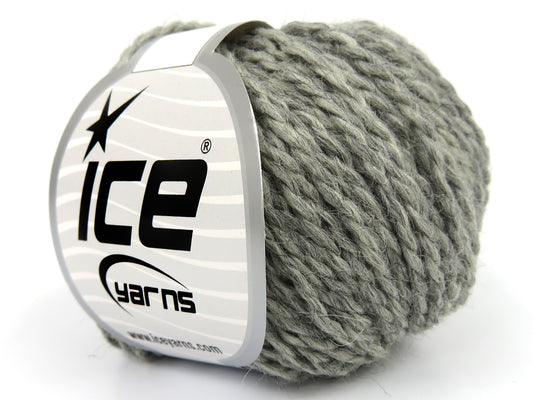 Lot of 8 Skeins Ice Yarns ROYAL WOOL (80% Wool) Hand Knitting Yarn Light Grey