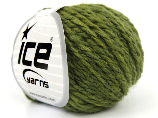 Lot of 8 Skeins Ice Yarns ROYAL WOOL (80% Wool) Hand Knitting Yarn Light Khaki