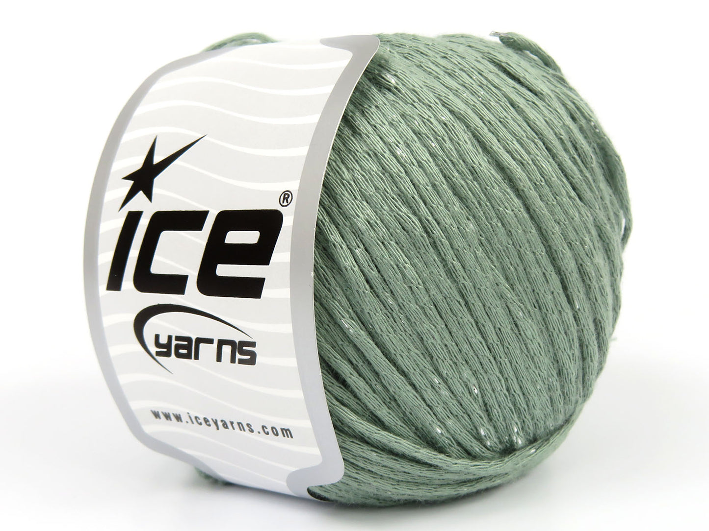 Lot of 4 x 100gr Skeins Ice Yarns VISCOSE GLITZ (95% Viscose) Yarn Water Green