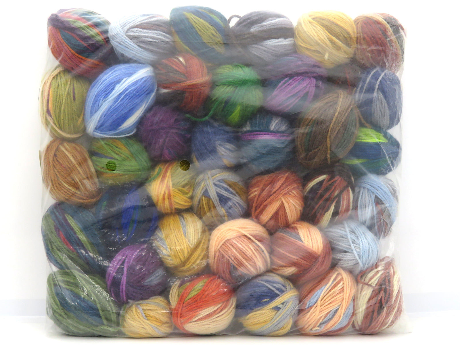Mixed Lot Multicolor Self Striping Leftover Yarns