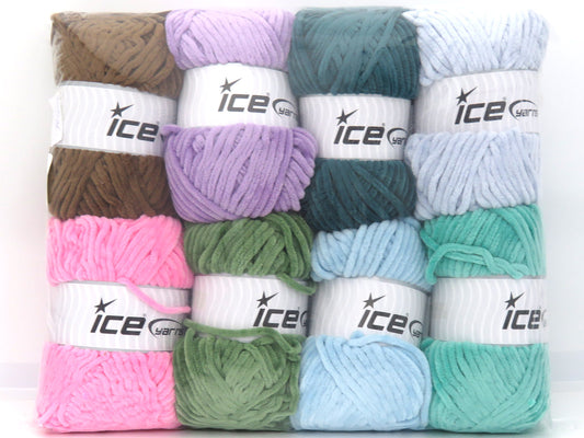 Mixed Lot Multicolor Chenille Baby Yarns fnt2-83898