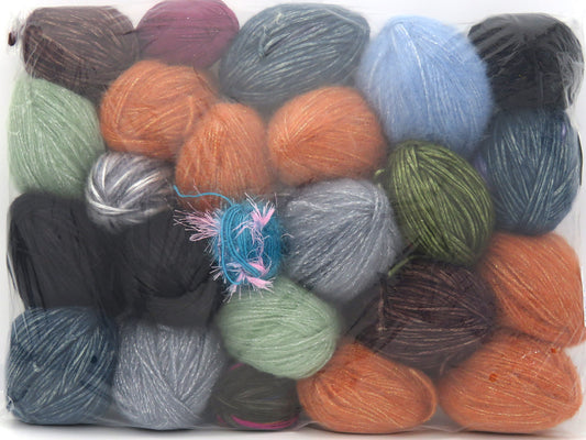 Mixed Lot Multicolor Luxury Leftover Yarns fnt2-83908