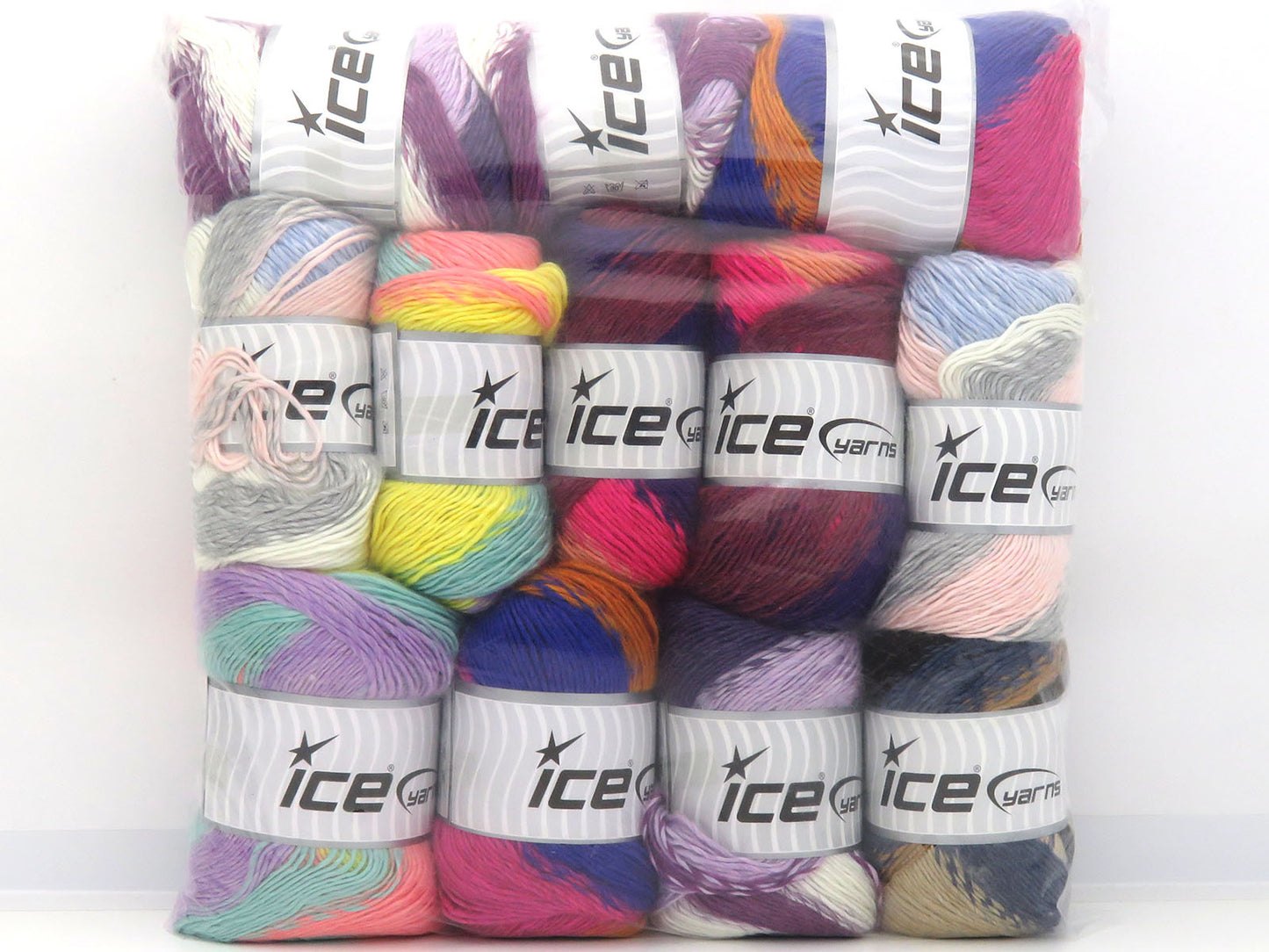 Mixed Lot Multicolor Rainbow Yarns fnt2-84357
