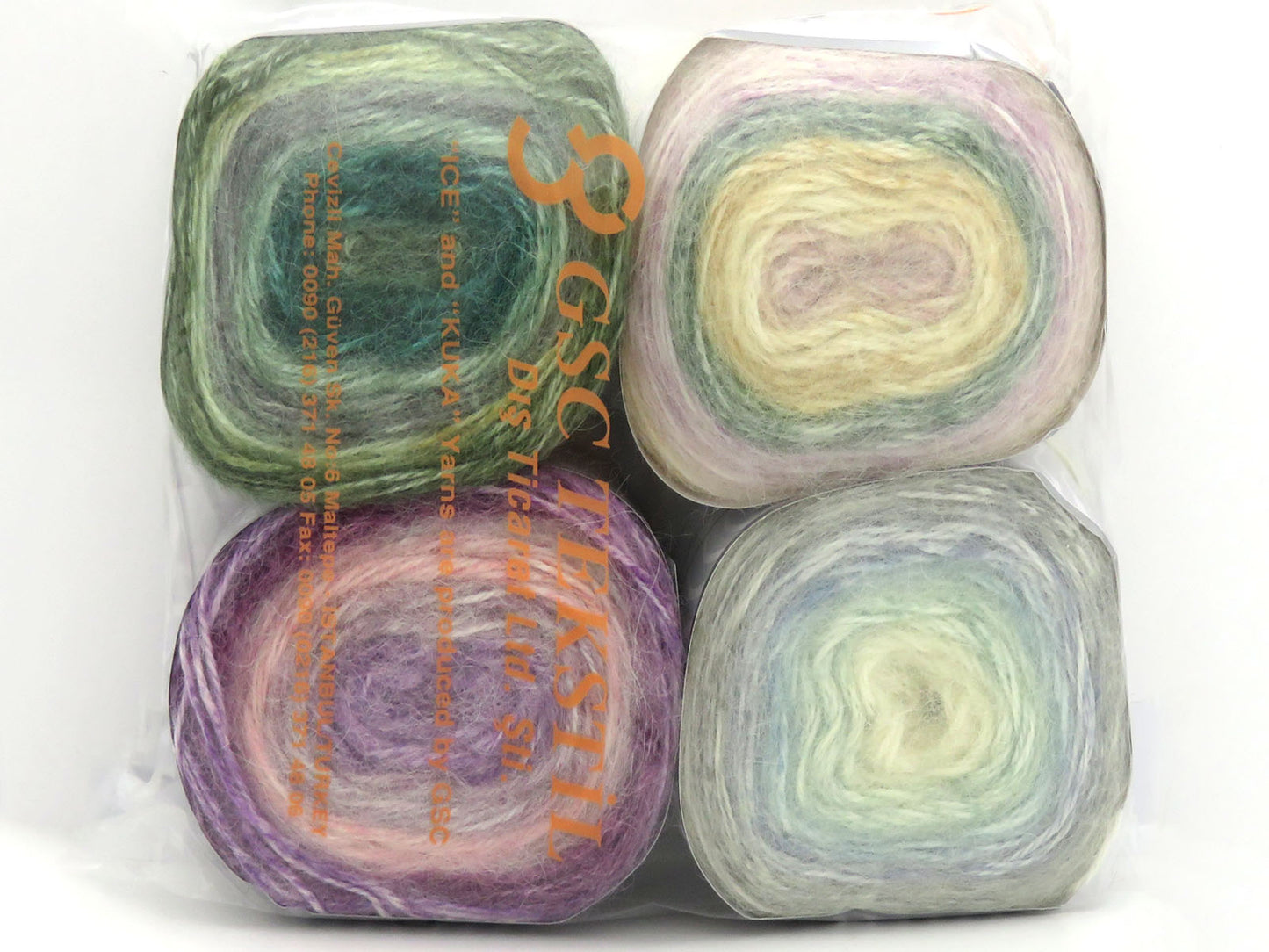 Mixed Lot Multicolor Cakes Alpaca Yarns fnt2-85581