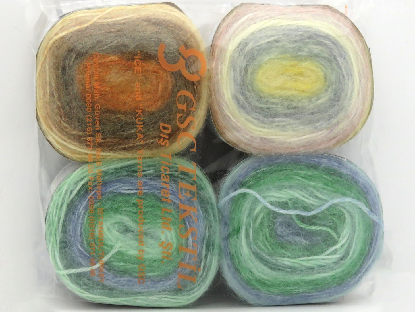 Mixed Lot Multicolor Cakes Alpaca Yarns fnt2-85582