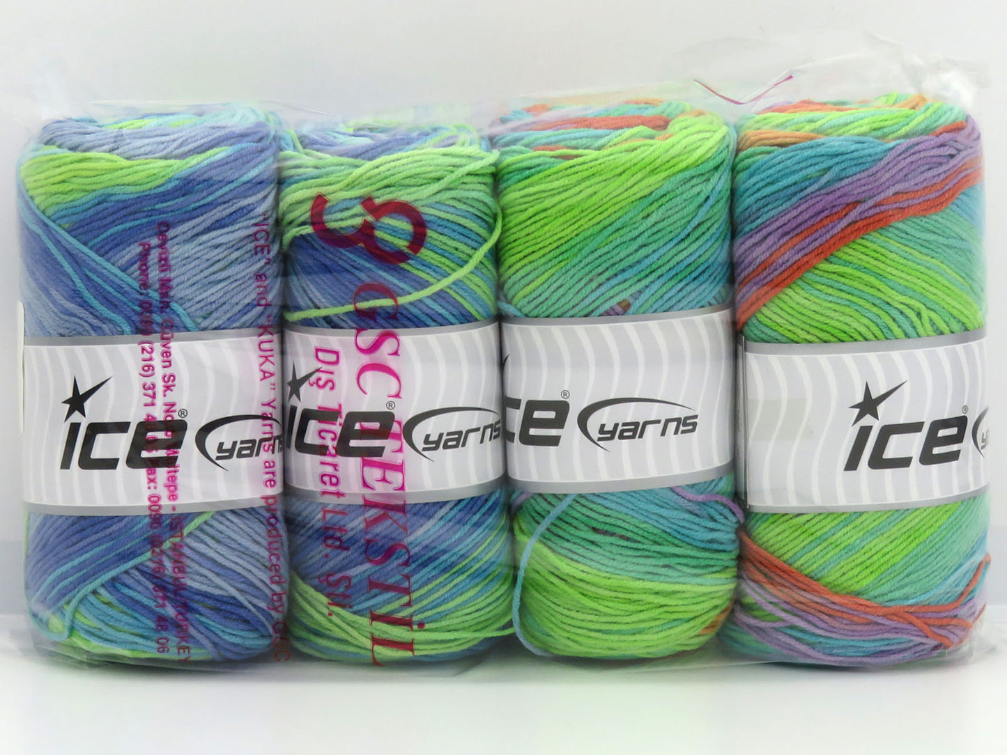 Mixed Lot Multicolor Ice Cream Yarns fnt2-85589
