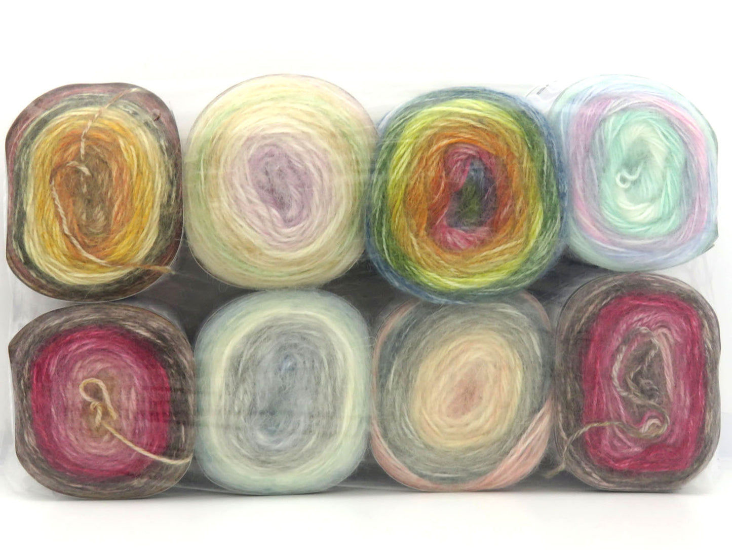 Mixed Lot Multicolor Cakes Alpaca Yarns fnt2-85595