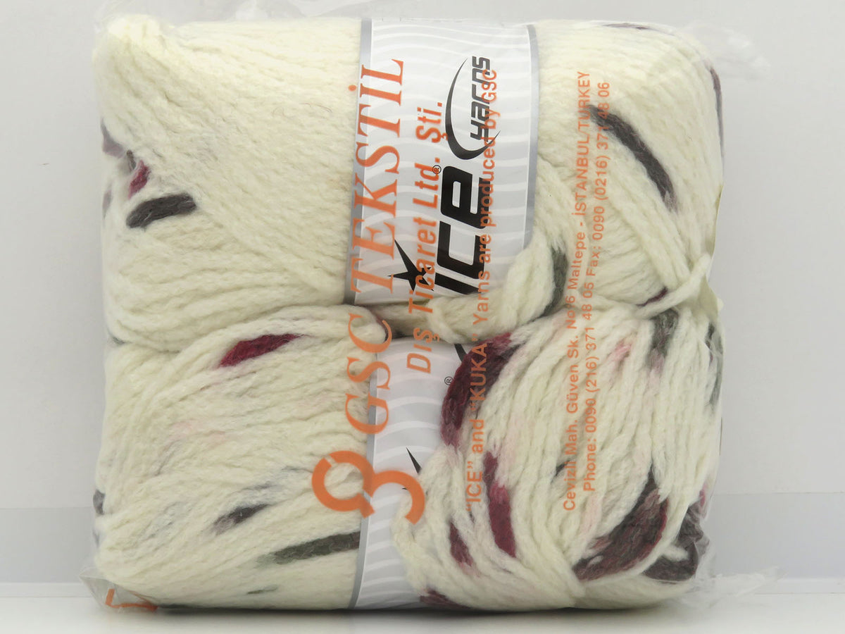 Mixed Lot Multicolor TubeWool Bulky Spots Yarns fnt2-85785