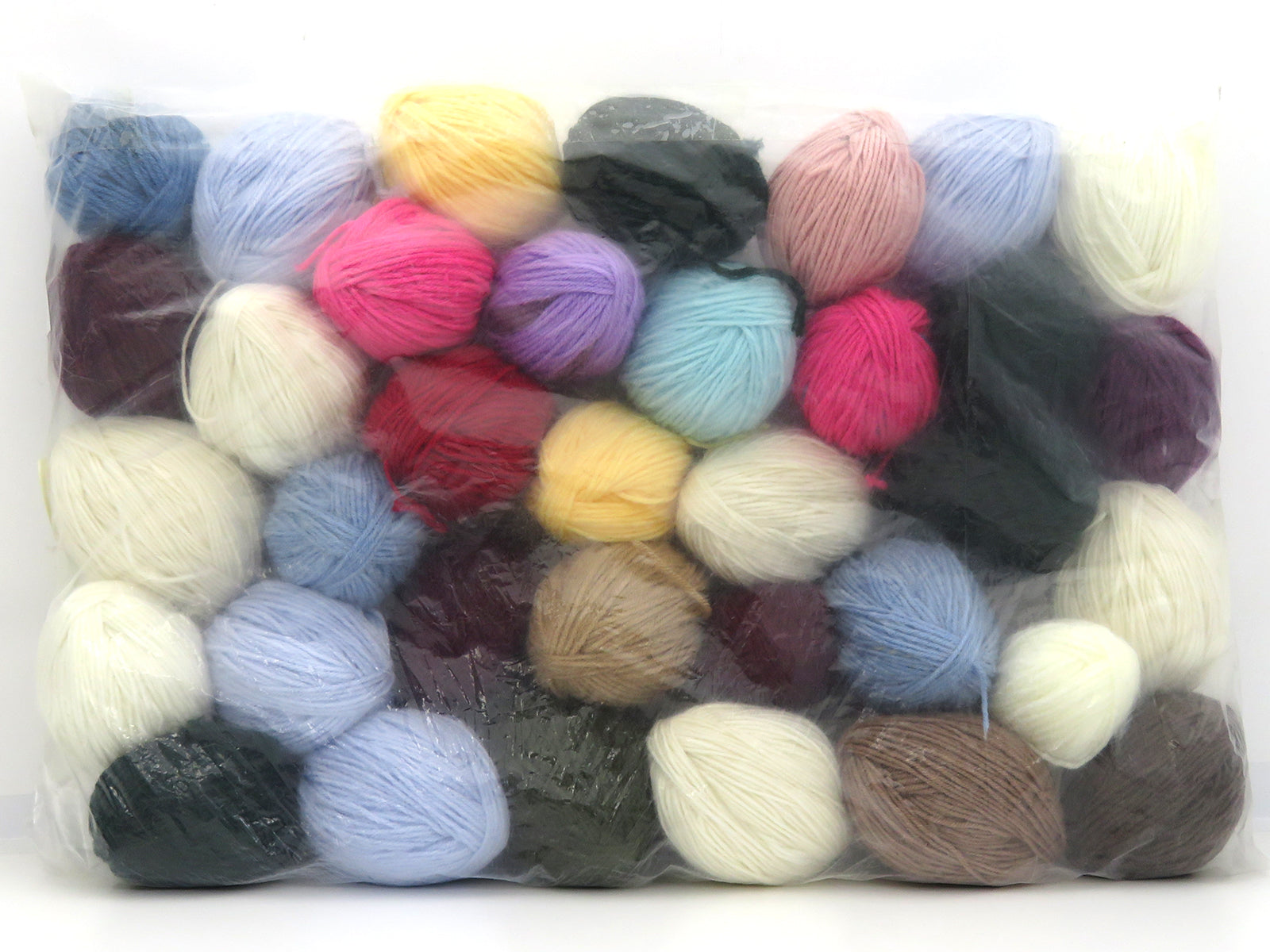 Mixed Lot Multicolor Plain Leftover Yarns fnt2-83054