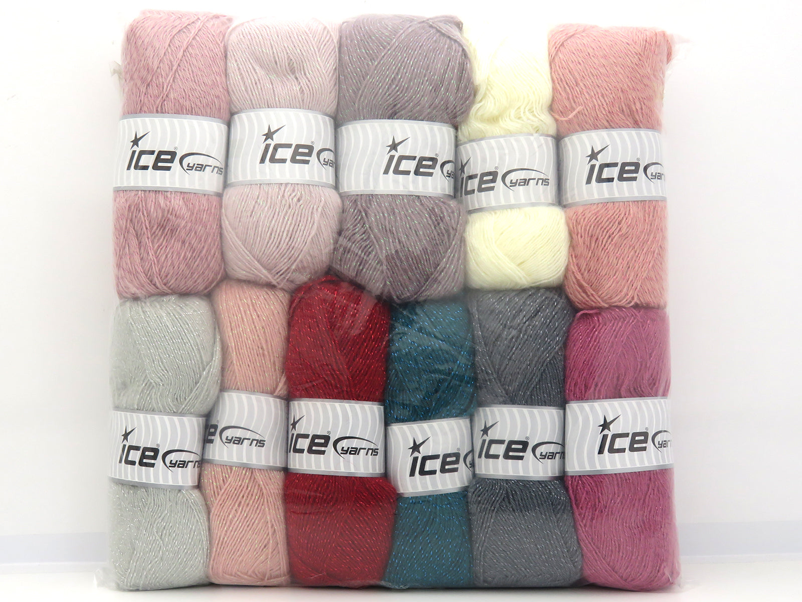 Mixed Lot Multicolor Angora Glitz Yarns fnt2-83130