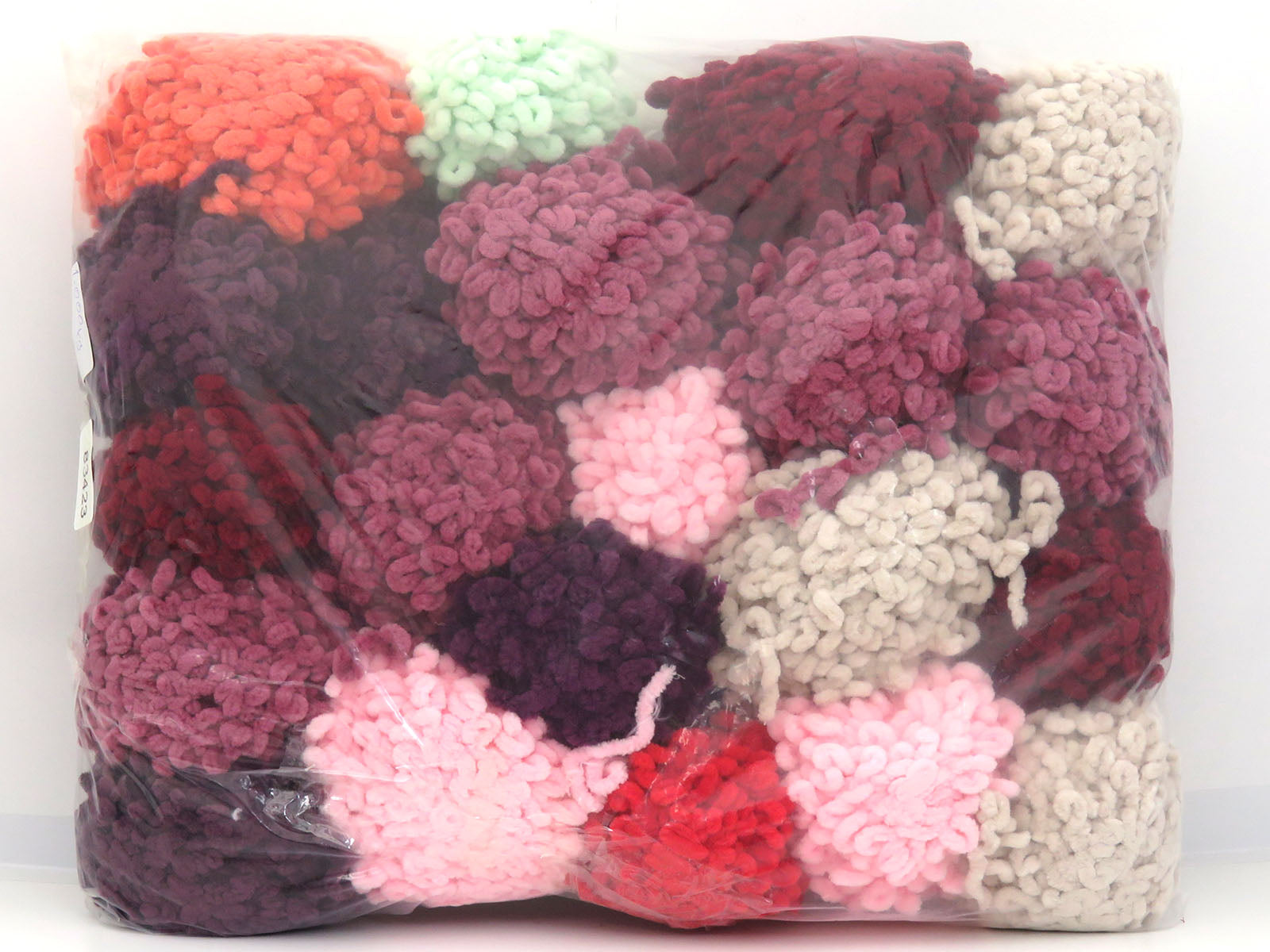 Mixed Lot Multicolor Leftover Chenille Boucleron Yarns fnt2-83423