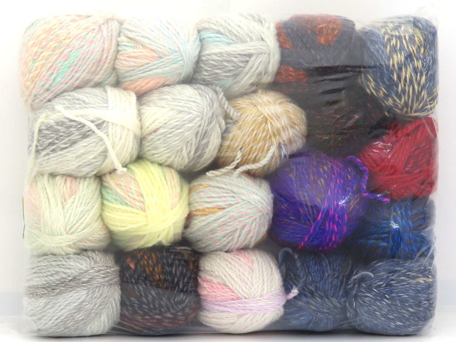 Mixed Lot Multicolor Leftover Self Striping Yarns fnt2-83427