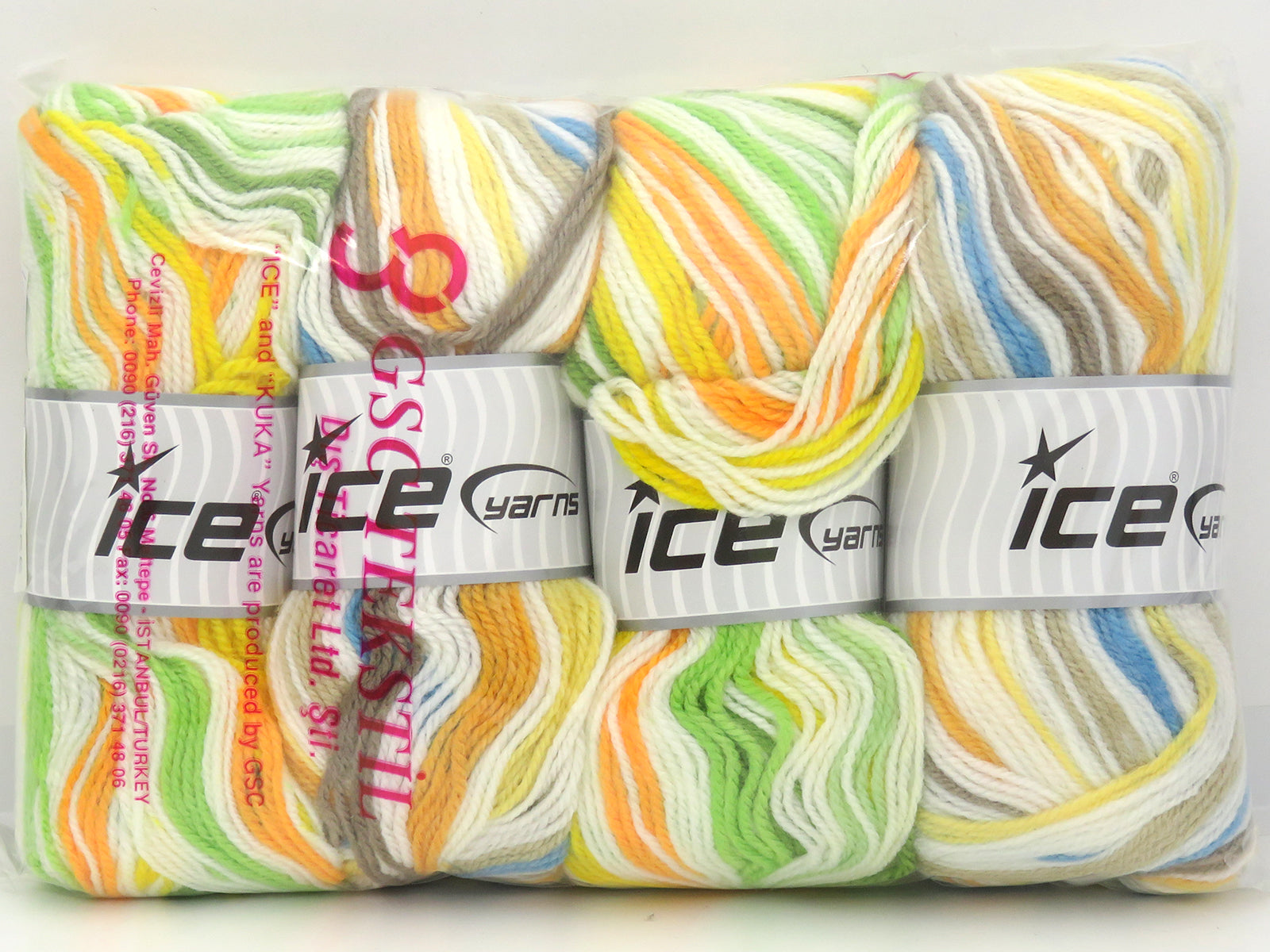 Mixed Lot Multicolor GumBall Yarns fnt2-83655