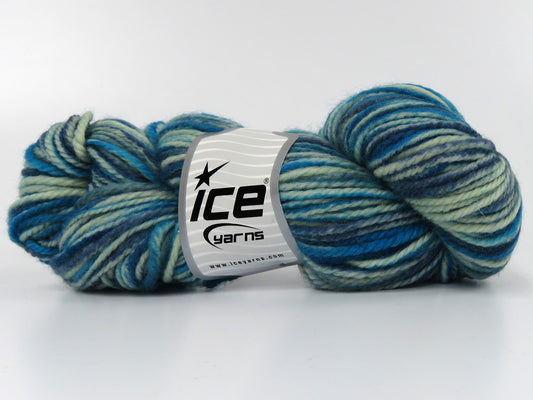 Hand-painted organic wool yarn for chunky projects