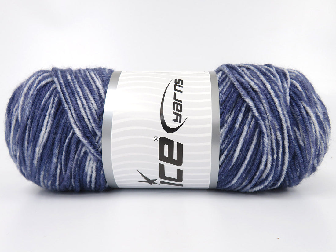 Richardson acrylic worsted yarn: bold self-striping color