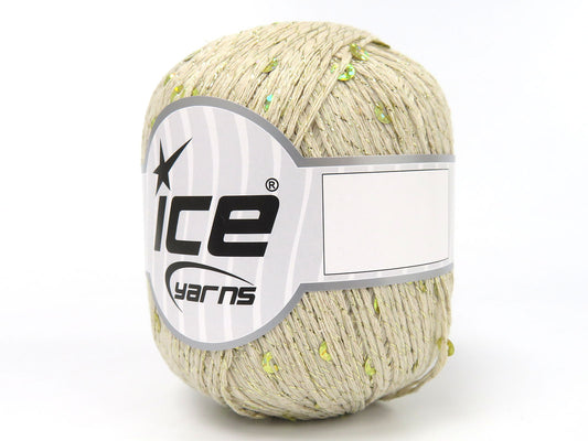 Paillettes cotton metallic yarn for summer knits