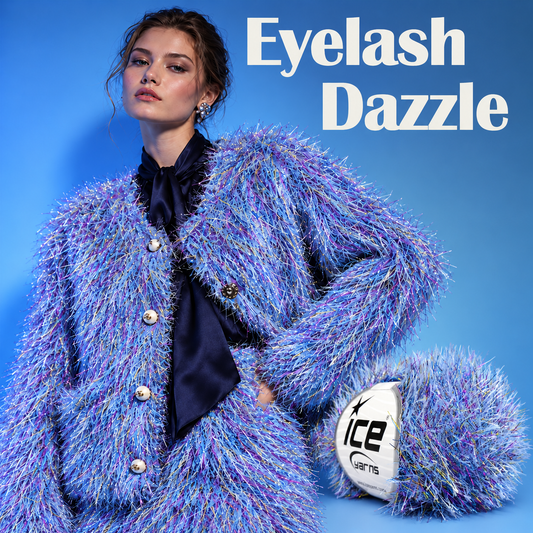 Sparkling Eyelash Dazzle Statement Jacket (Free Knitting Pattern)