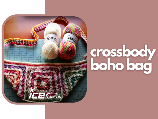 Crossbody Boho Bag: Whirledpeas000's Ice Yarns Project